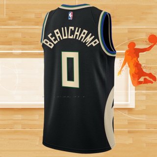 Camiseta Milwaukee Bucks Marjon Beauchamp NO 0 Statement 2022-23 Negro