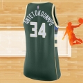 Camiseta Mujer Milwaukee Bucks Giannis Antetokounmpo NO 34 Icon Verde