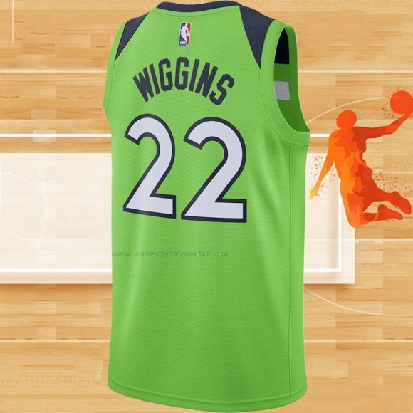 Camiseta Minnesota Timberwolves Andrew Wiggins NO 22 Statement Verde