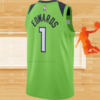 Camiseta Minnesota Timberwolves Anthony Edwards NO 1 Statement 2020-21 Verde