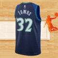 Camiseta Minnesota Timberwolves Anthony Towns NO 32 Ciudad 2021-22 Azul