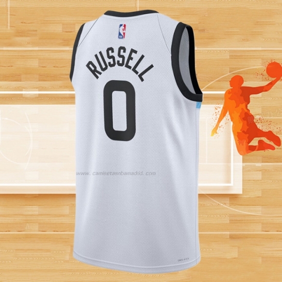 Camiseta Minnesota Timberwolves D'angelo Russell NO 0 Ciudad 2022-23 Blanco