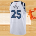 Camiseta Minnesota Timberwolves Derrick Rose NO 25 Association Blanco