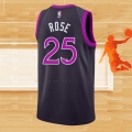 Camiseta Minnesota Timberwolves Derrick Rose NO 25 Ciudad 2018-19 Violeta