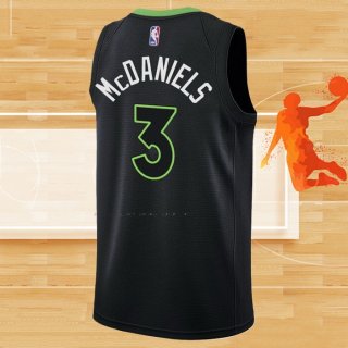 Camiseta Minnesota Timberwolves Jaden McDaniels NO 3 Statement 2022-23 Negro