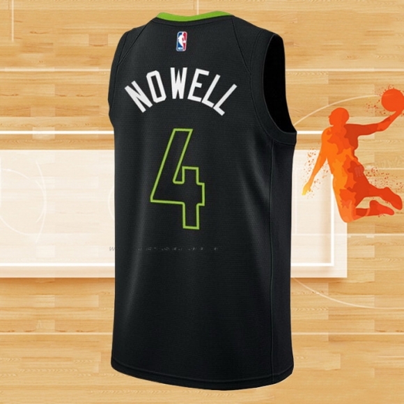 Camiseta Minnesota Timberwolves Jaylen Nowell NO 4 Statement 2022-23 Negro