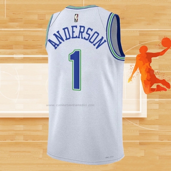 Camiseta Minnesota Timberwolves Kyle Anderson NO 1 Classic 2023-24 Blanco