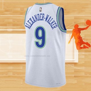 Camiseta Minnesota Timberwolves Nickeil Alexander-Walker NO 9 Classic 2023-24 Blanco