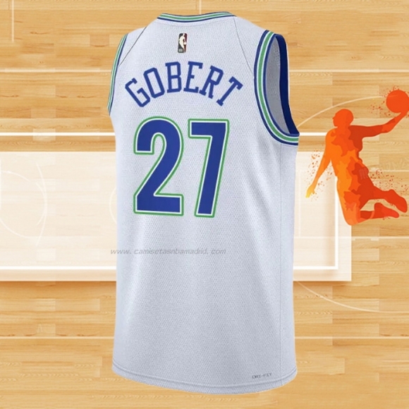 Camiseta Minnesota Timberwolves Rudy Gobert NO 27 Classic 2023-24 Blanco