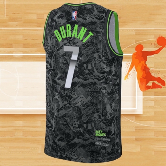 Camiseta Brooklyn Nets Kevin Durant NO 7 MVP Negro