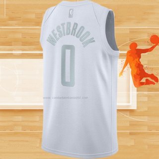 Camiseta Houston Rockets Russell Westbrook NO 0 MVP Blanco