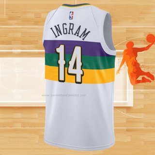 Camiseta New Orleans Pelicans Brandon Ingram NO 14 Ciudad 2019-20 Blanco