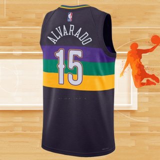 Camiseta New Orleans Pelicans Jose Alvarado NO 15 Ciudad 2022-23 Violeta