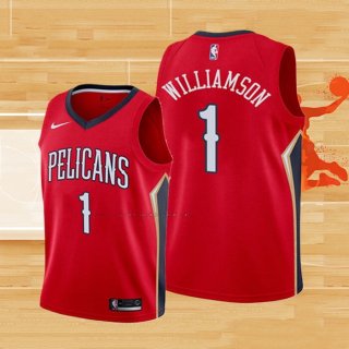 Camiseta Nino New Orleans Pelicans Zion Williamson NO 1 Statement 2019-20 Rojo