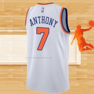 Camiseta New York Knicks Carmelo Anthony NO 7 Association Blanco