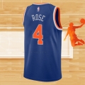 Camiseta New York Knicks Derrick Rose NO 4 Icon Azul