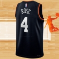 Camiseta New York Knicks Derrick Rose NO 4 Select Series Negro