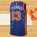 Camiseta New York Knicks Evan Fournier NO 13 Ciudad 2023-24 Azul