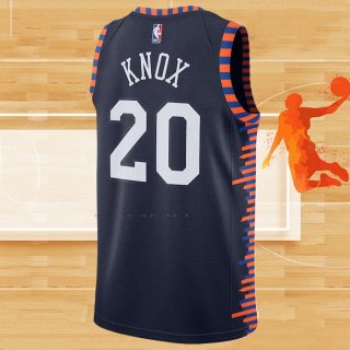 Camiseta New York Knicks Kevin Knox II NO 20 Ciudad Edition 2019-20 Azul