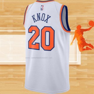 Camiseta New York Knicks Kevin Knox NO 20 Association 2019-20 Blanco