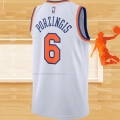 Camiseta New York Knicks Kristaps Porzingis NO 6 Association Blanco