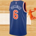 Camiseta New York Knicks Kristaps Porzingis NO 6 Icon Azul