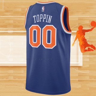 Camiseta New York Knicks Obi Toppin NO 00 Icon 2020 Azul