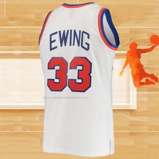 Camiseta New York Knicks Patrick Ewing NO 33 Mitchell & Ness 1985-86 Blanco