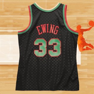 Camiseta New York Knicks Patrick Ewing NO 33 Mitchell & Ness 1991-92 Negro
