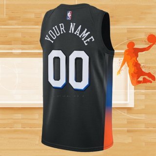Camiseta New York Knicks Personalizada Ciudad 2020-21 Negro