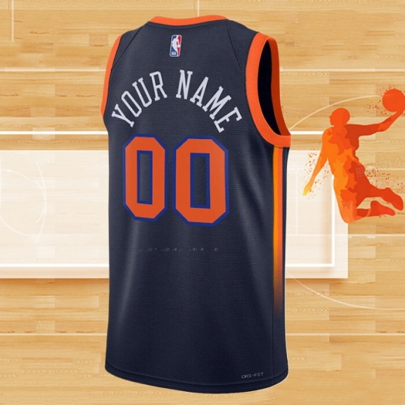 Camiseta New York Knicks Personalizada Statement 2022-23 Negro