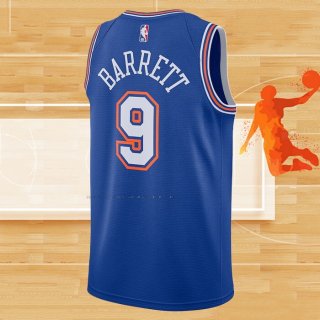 Camiseta New York Knicks RJ Barrett NO 9 Statement 2019-20 Azul
