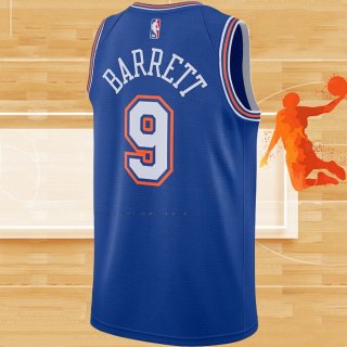 Camiseta New York Knicks R.J. Barrett NO 9 Statement 2020-21 Azul
