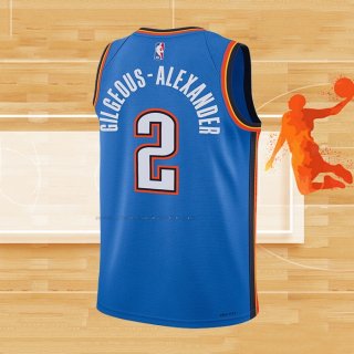 Camiseta Nino Oklahoma City Thunder Shai Gilgeous-Alexander NO 2 Icon Azul