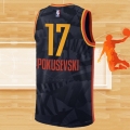 Camiseta Oklahoma City Thunder Aleksej Pokusevski NO 17 Ciudad 2023-24 Negro