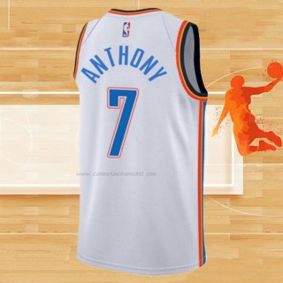 Camiseta Oklahoma City Thunder Carmelo Anthony NO 7 Association Blanco
