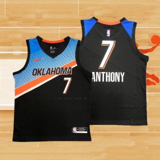 Camiseta Oklahoma City Thunder Carmelo Anthony NO 7 Ciudad 2020-21 Negro