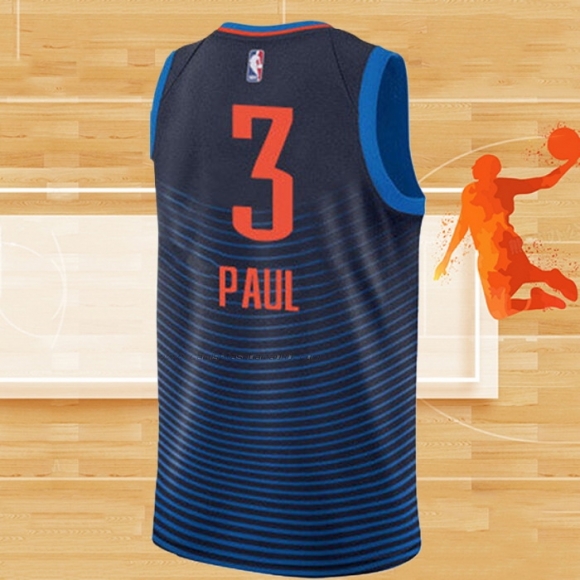 Camiseta Oklahoma City Thunder Chris Paul NO 3 Statement Azul