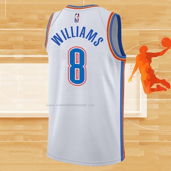 Camiseta Oklahoma City Thunder Jalen Williams NO 8 Association Blanco