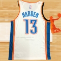 Camiseta Oklahoma City Thunder James Harden NO 13 Association Blanco