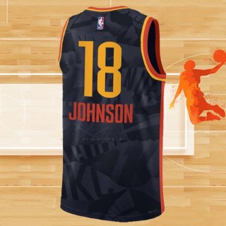 Camiseta Oklahoma City Thunder Keyontae Johnson NO 18 Ciudad 2023-24 Negro