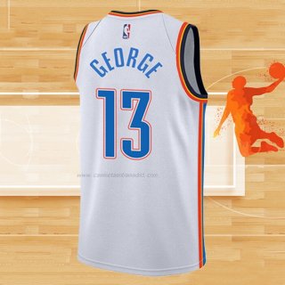 Camiseta Oklahoma City Thunder Paul George NO 13 Association Blanco