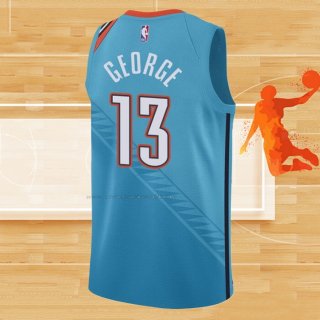 Camiseta Oklahoma City Thunder Paul George NO 13 Ciudad 2018-19 Azul