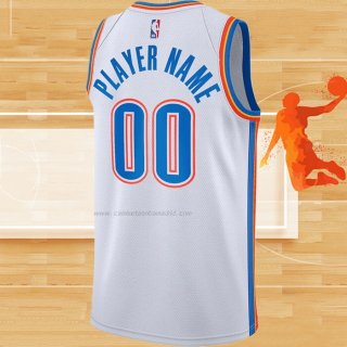 Camiseta Oklahoma City Thunder Personalizada Association 2020-21 Blanco