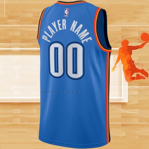 Camiseta Oklahoma City Thunder Personalizada Icon 2017-18 Azul