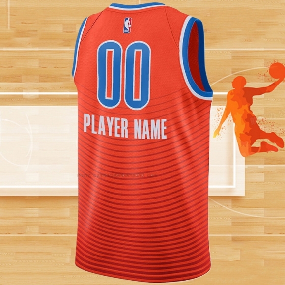 Camiseta Oklahoma City Thunder Personalizada Statement 2019-20 Naranja