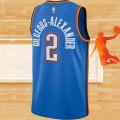 Camiseta Oklahoma City Thunder Shai Gilgeous-Alexander NO 2 Icon 2020-21 Azul