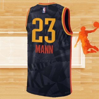Camiseta Oklahoma City Thunder Tre Mann NO 23 Ciudad 2023-24 Negro
