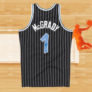 Camiseta Orlando Magic Tracy McGrady NO 1 Hardwood Classics Throwback Negro