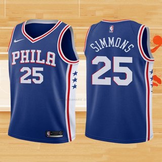 Camiseta Nino Philadelphia 76ers Ben Simmons NO 25 2017-18 Azul
